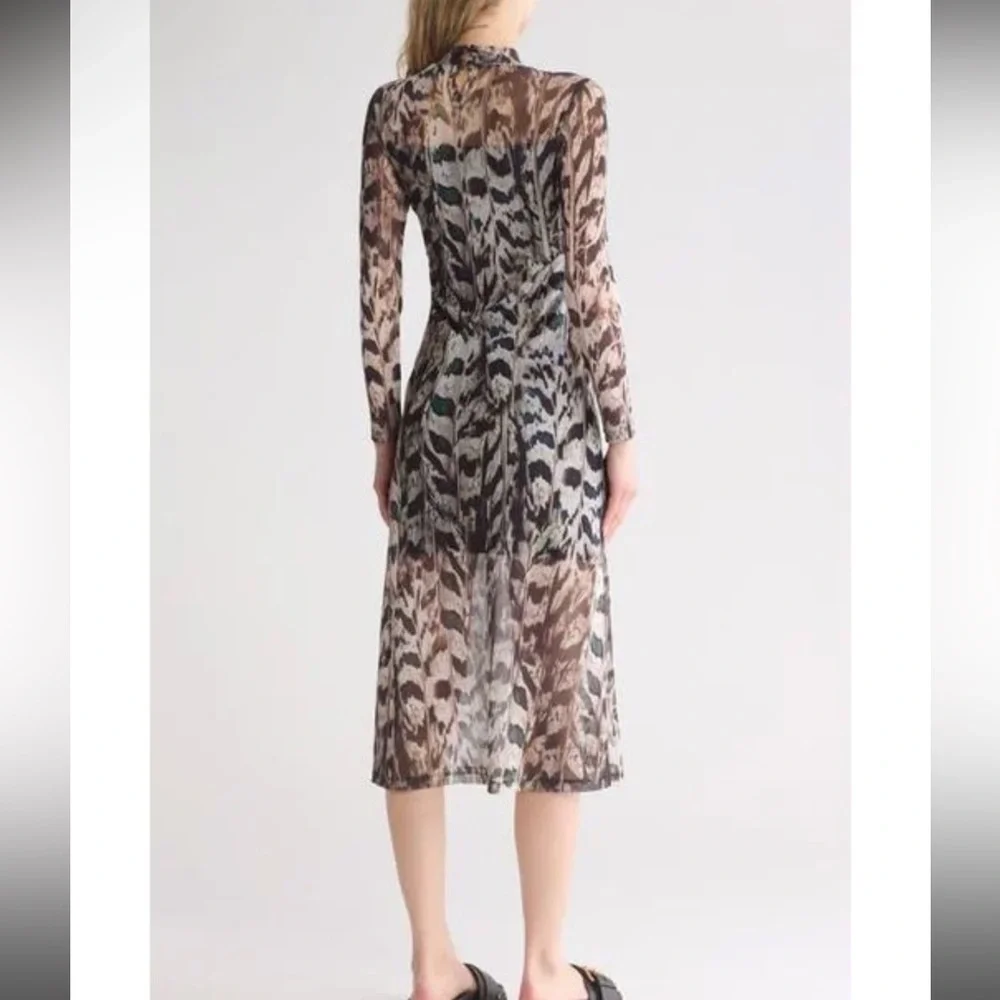 NWT AllSaints Hanna Ines Long Sleeve Mesh Midi
Dress Size 6 - Picture 2 of 10